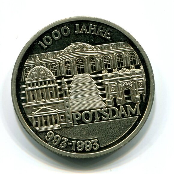 1993 Germany 1000 Jahre Potsdam Medal (b735-24) - Picture 2 of 2